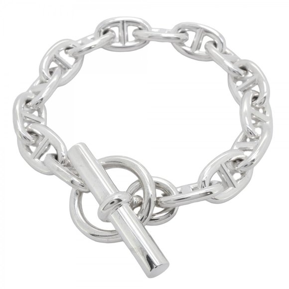 Hermes Hermès Chaine d'Ancre Bracelet, MM, 15 Links, Silver 925, Men's/Women's - Picture 1 of 10